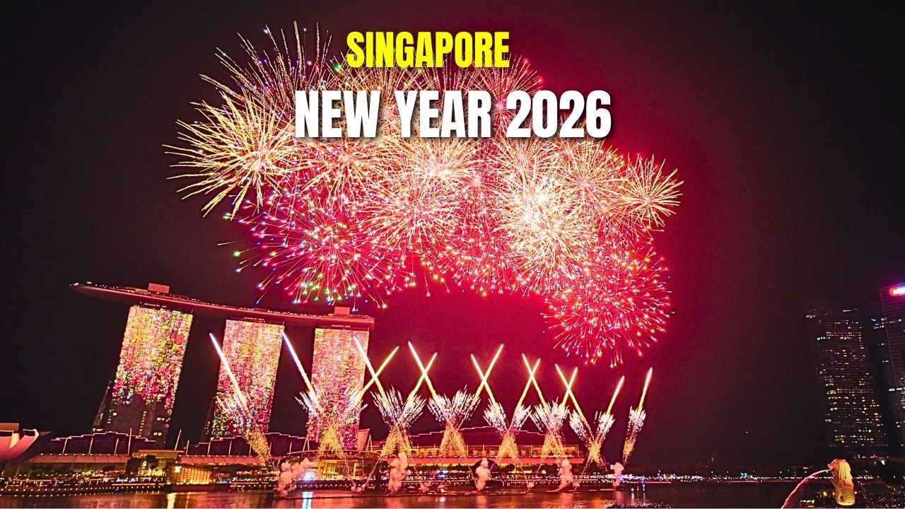 Singapore New Year Fireworks at Marina Bay | Singapore New Year 2026  Fireworks Full Show