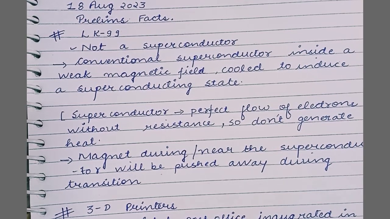 upsc prelims facts# superconductor #3d printers#😎