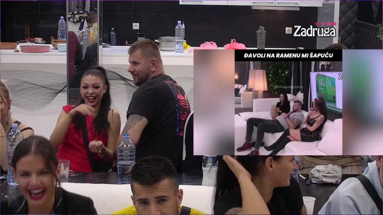 Zadruga 4 - Zadrugari gledaju smešne klipove - 09.04.2021.