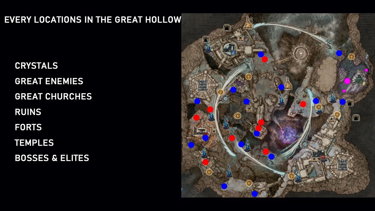 Nightreign DLC Shifting Earth: The Great Hollow Every Crystal, Great enemy, Boss, Elite locations