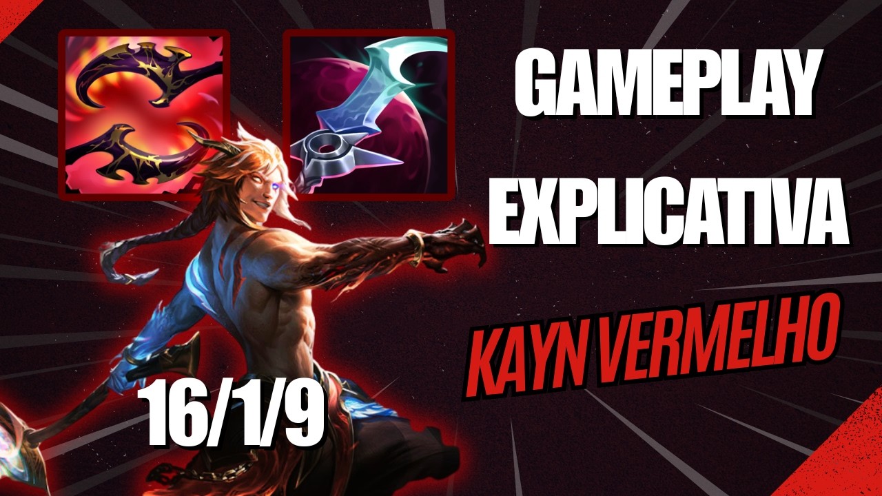 GAMEPLAY EXPLICATIVA Como Carregar de Kayn Jungle - 16/1/9 - Ranqueada Flex | League of Legends