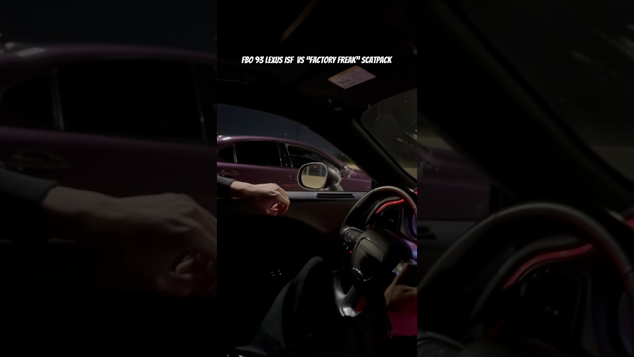 Lexus ISF vs ScatPack Challenger #lexusisf #srt #lexus #ISF #racing #dodgechallenger