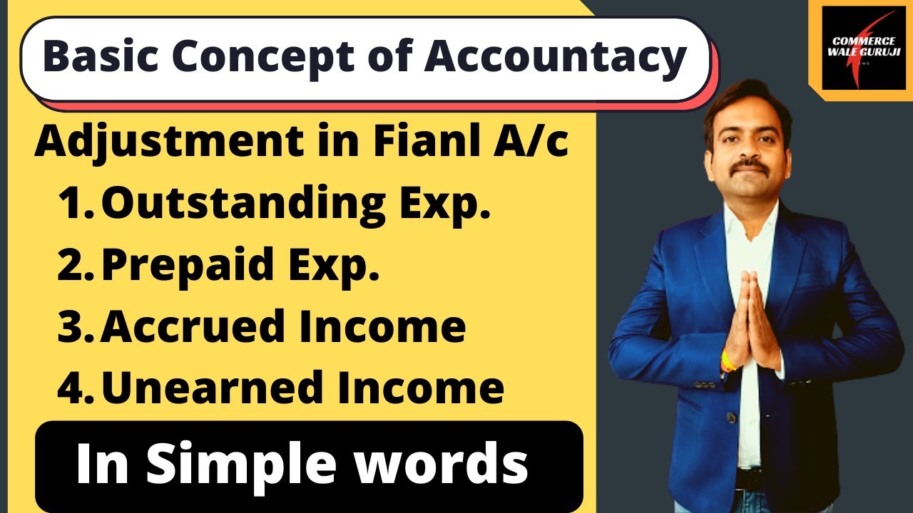 What is Outstanding Expenses, Prepaid Expenses, Accrued Income, Unearned Income || Class 11 Accounts