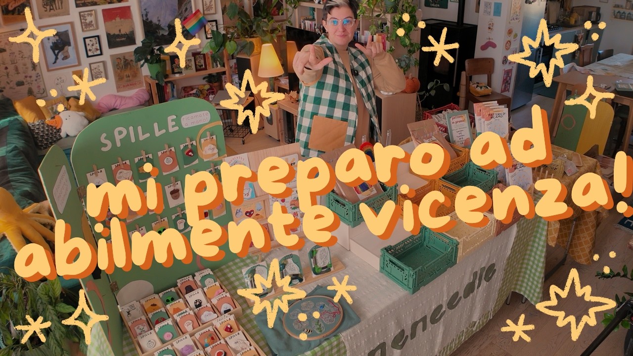 mi preparo per Abilmente 2025 🧵🧶 artista di ricamo moderno, punch needle e filato - fiber artist