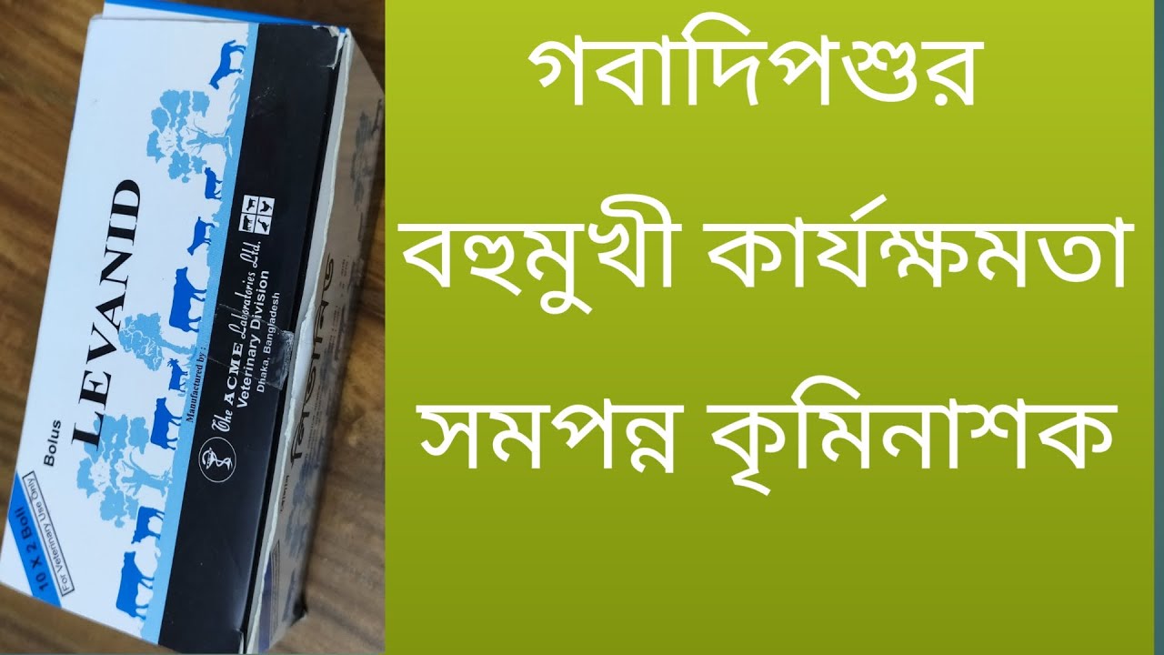 Levanid vet Bolus গবাদিপশুর বহুমুখী কার্যক্ষমতা সমপন্ন কৃমিনাশক