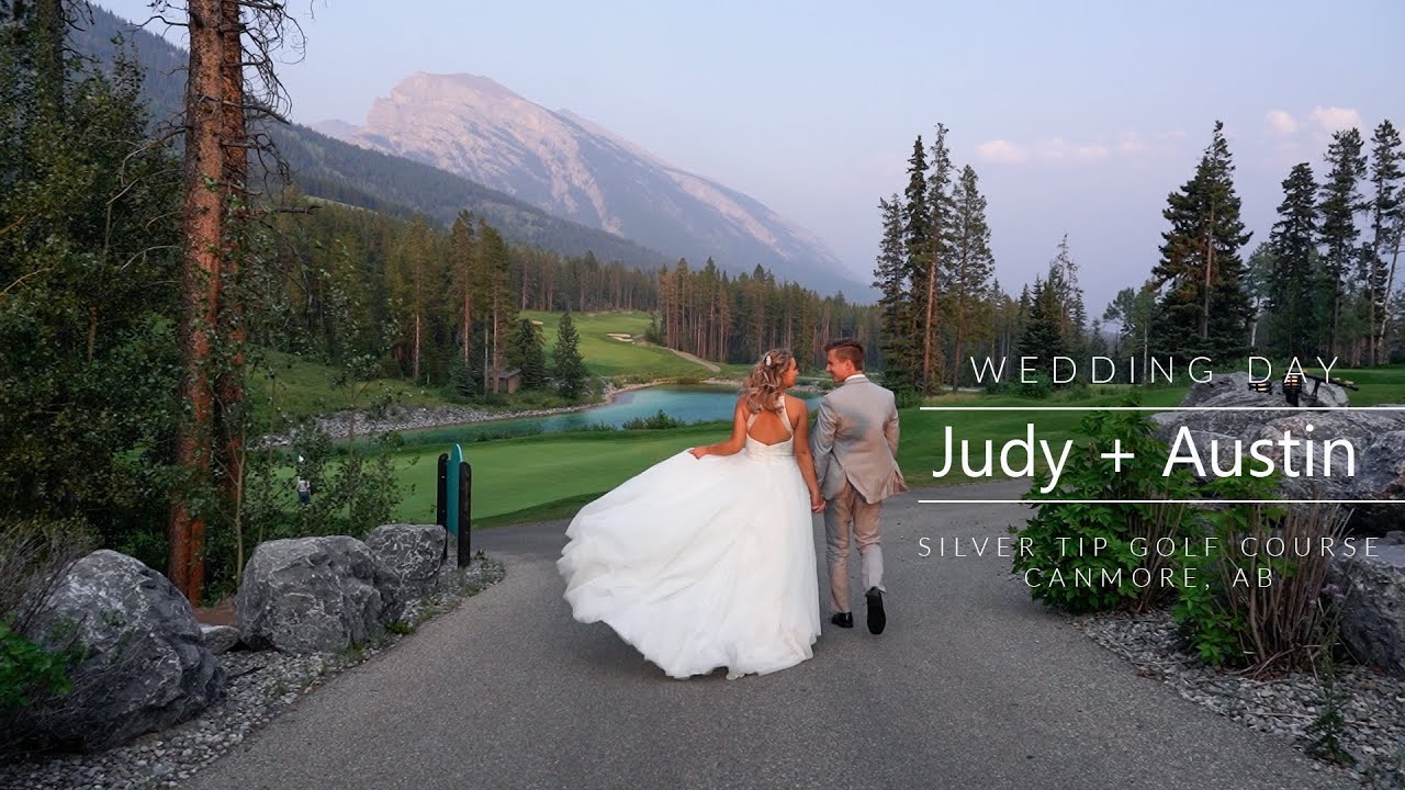 Silvertip Golf Course Gazebo | Pavilion Room | Canmore Wedding Videographer | Judy + Austin