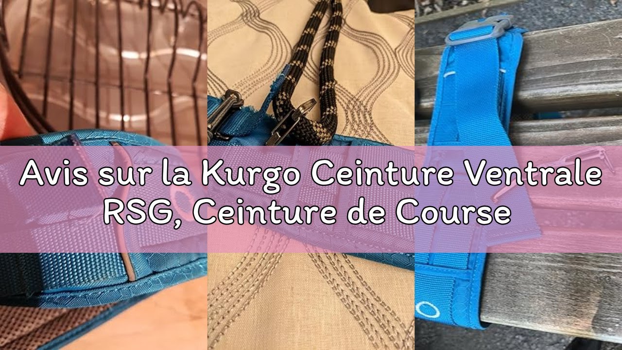 Avis sur la Kurgo Ceinture Ventrale RSG, Ceinture de Course ou Promenade Mains Libres Canicross, rég