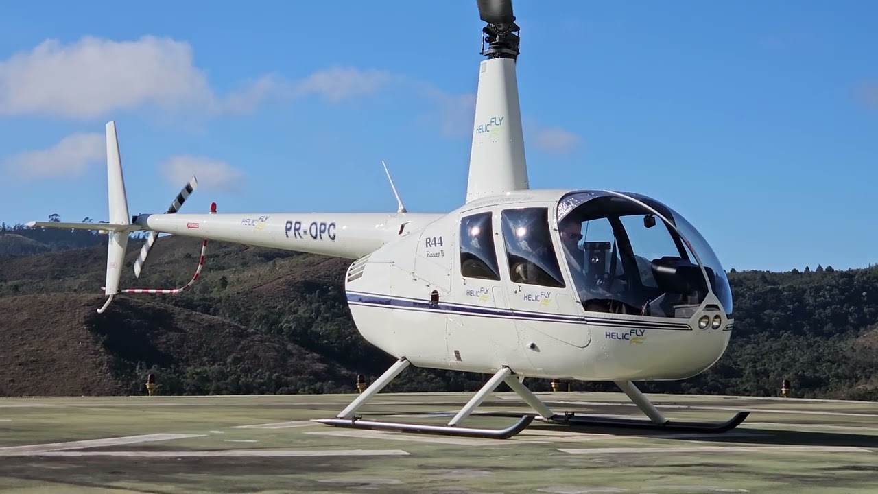 STARTUP & TAKEOFF -- ROBINSON R44 RAVEN II -- PR-OPC