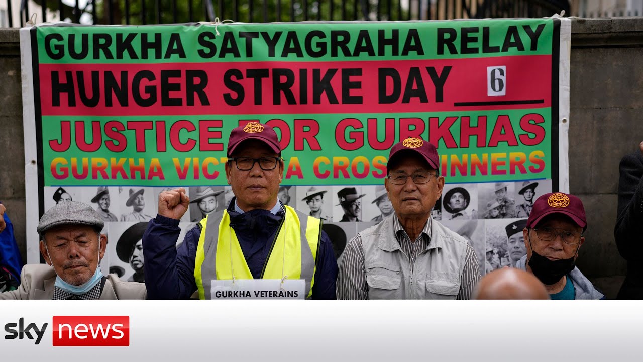 Gurkha veterans go on hunger strike for full British army pension