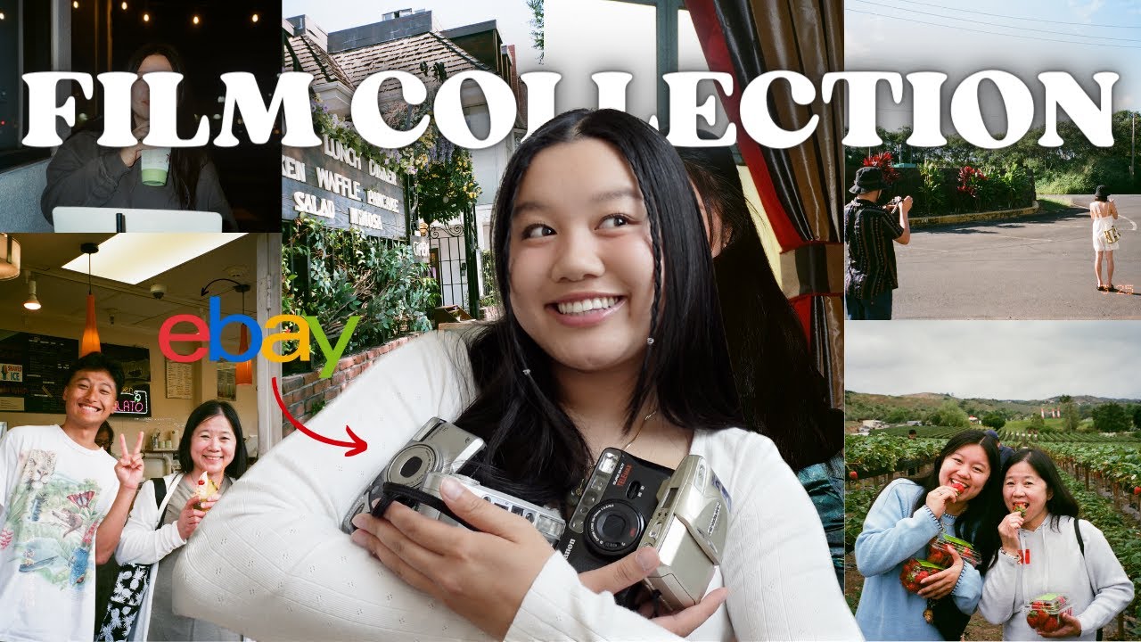 FILM CAMERA COLLECTION 📷 ✨ || review + test photos || olympus, canon, samsung