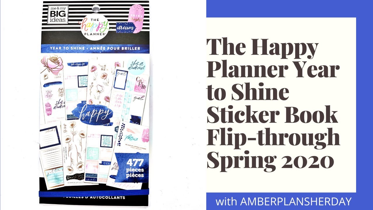 The Happy Planner Year to Shine Sticker Book Flip Through - Spring 2020