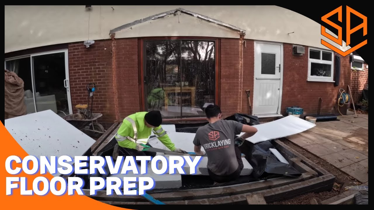 CONSERVATORY FLOOR PREP  .. STEP BY STEP