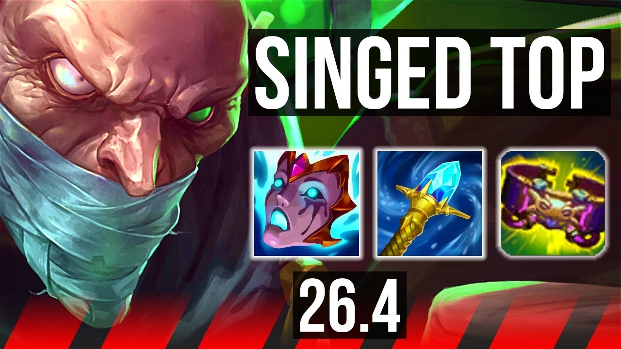 SINGED vs AATROX (TOP) | Good KDA: 10/2/9 | KR Master | 26.4