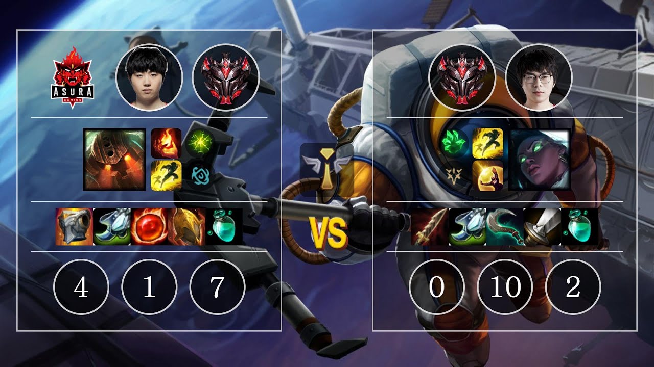 ASR Newt Nautilus vs LvMao Senna Sup - KR GrandMaster Patch 10.11