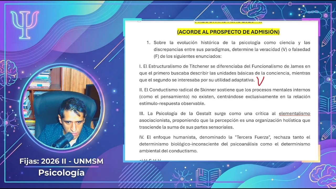 Las fijas Psicología - UNMSM - 2026 II