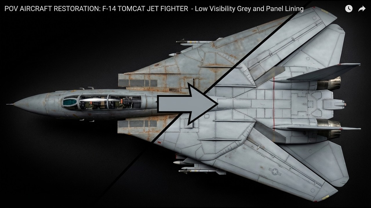 POV ASMR Restoration | F-14 Tomcat – Low Visibility Grey Rebuild