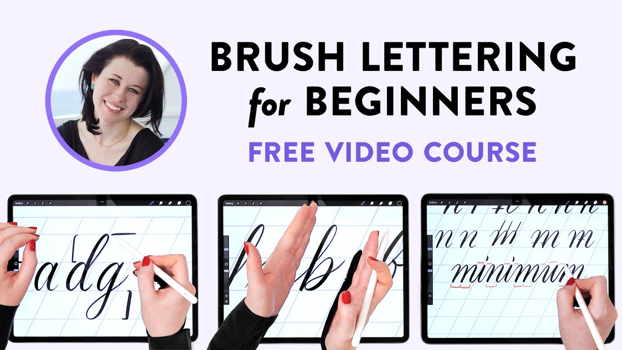 Brush Lettering for Beginners ✨ Free 90-Minute Course! ✨ Learn iPad Calligraphy with Procreate