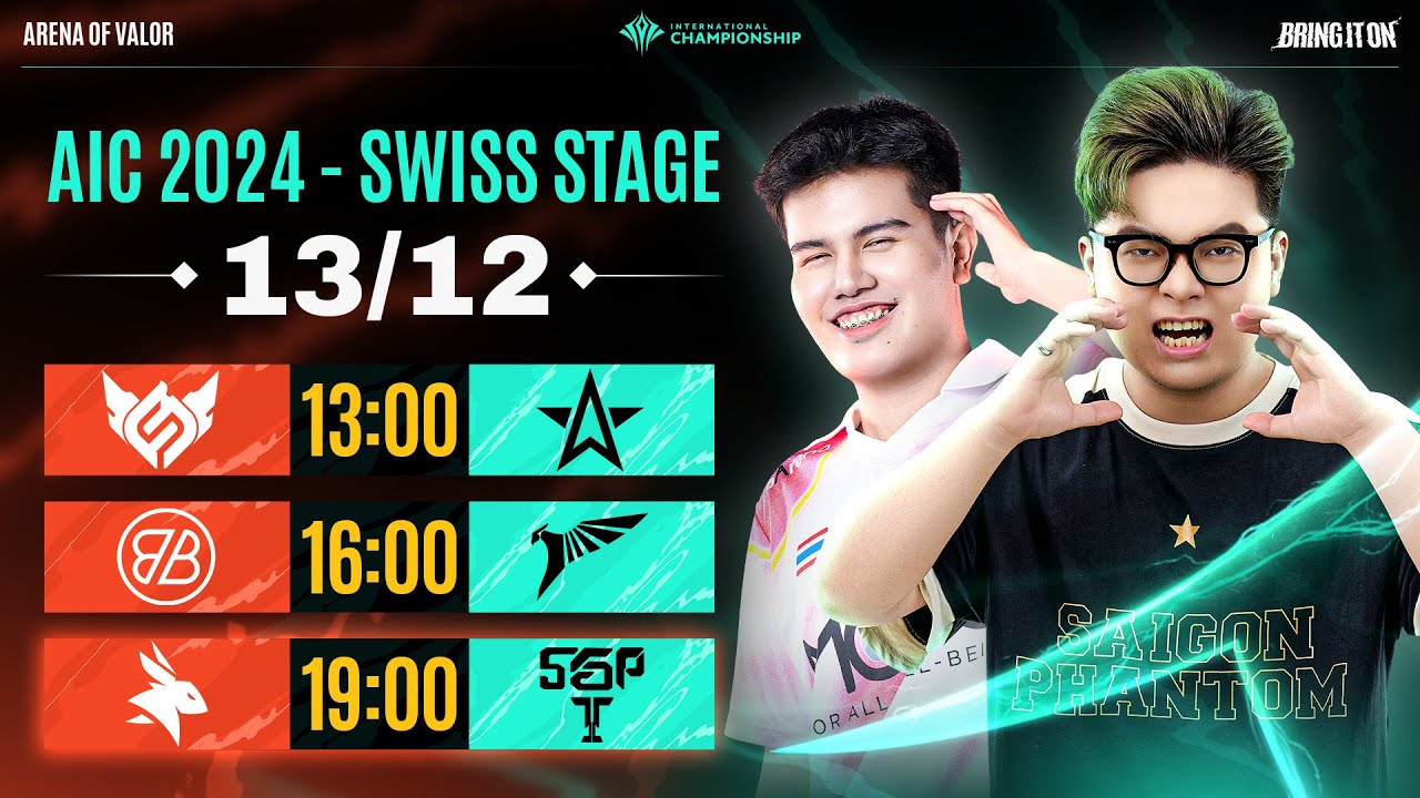 FS vs 1S | TLN vs BMG | EA vs SGP | SWISS STAGE - AIC 2024 | NGÀY 13/12