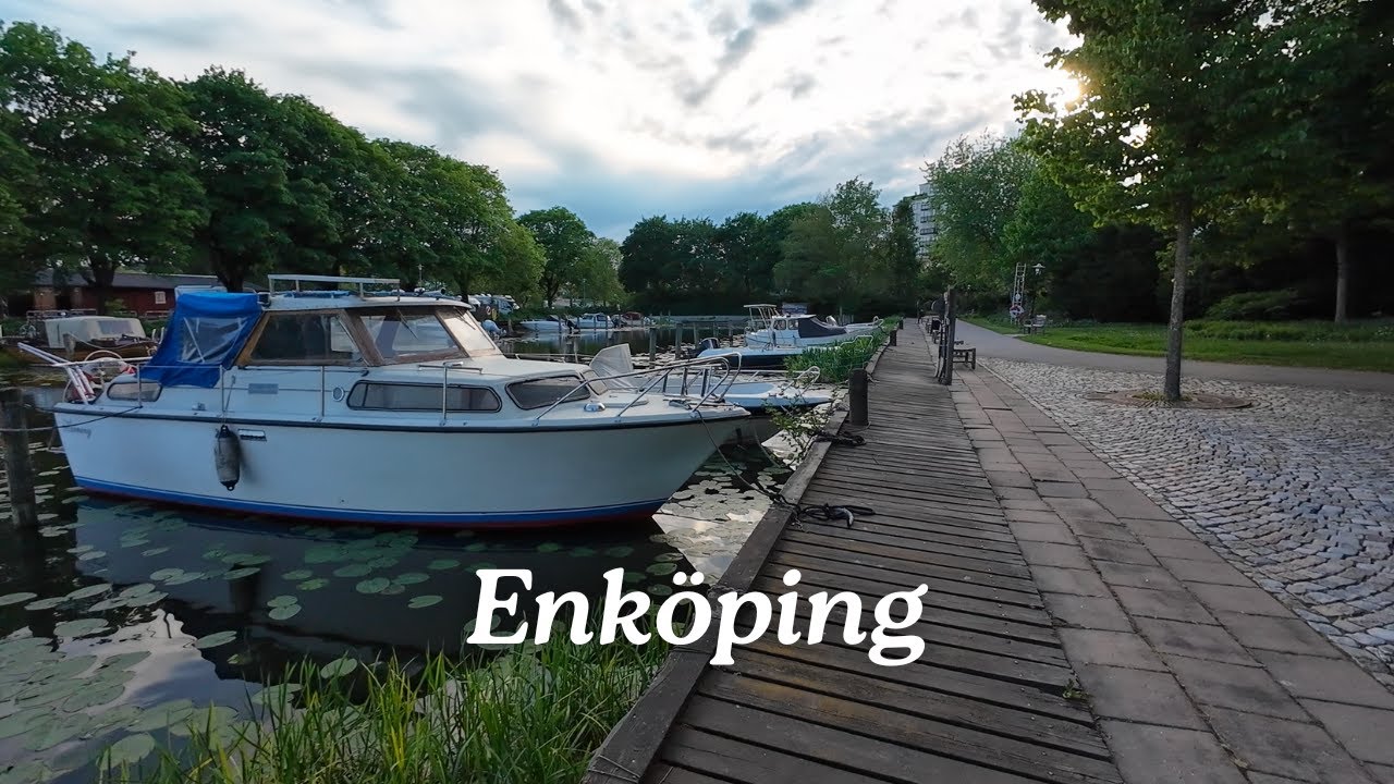 Summer Walk in the City | Enk&ouml;ping,  Sweden |