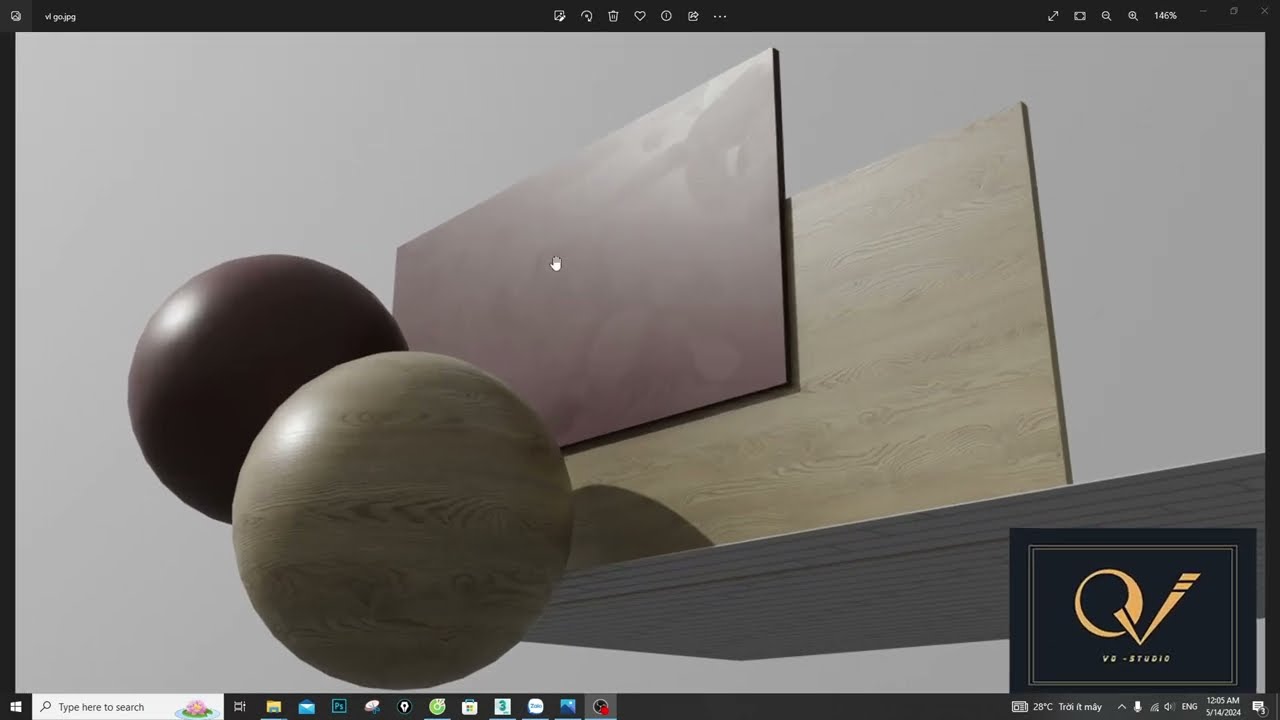 Hướng dẫn làm vật liệu Gỗ chân thực trong CORONA render đơn giản nhất