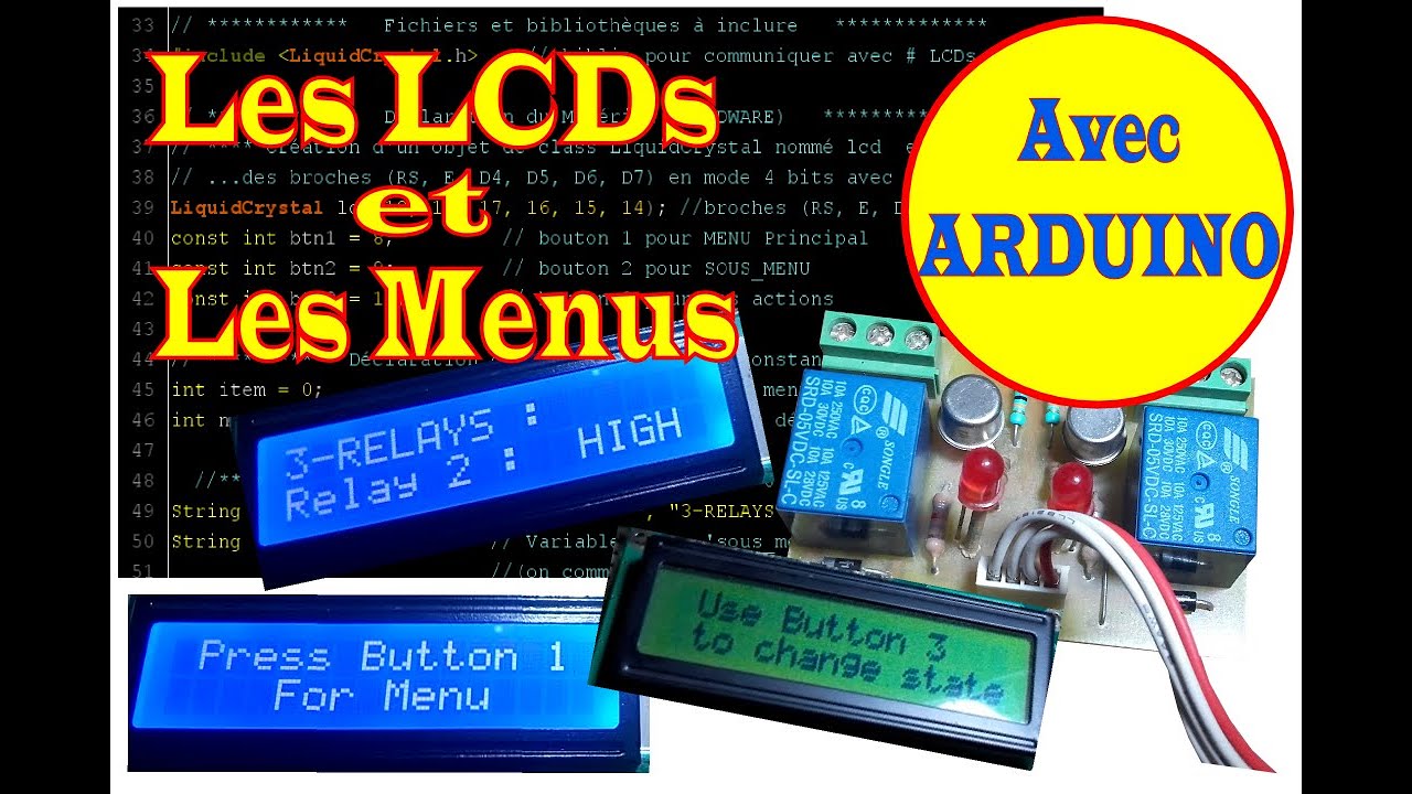 Comment créer un MENU avec un LCD?