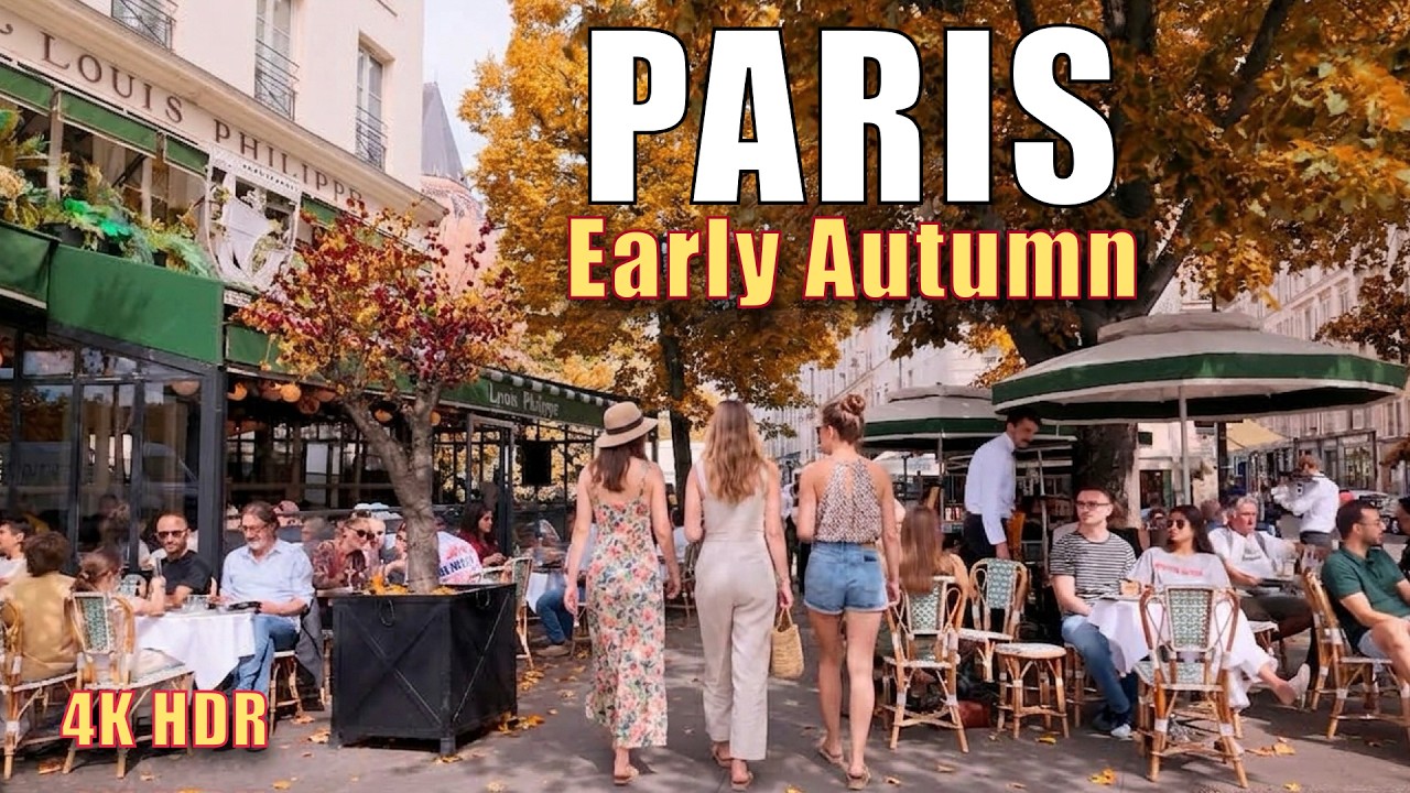 Paris Walking Tour: Le Marais in Early Autumn (4K 60fps Binaural Audio)