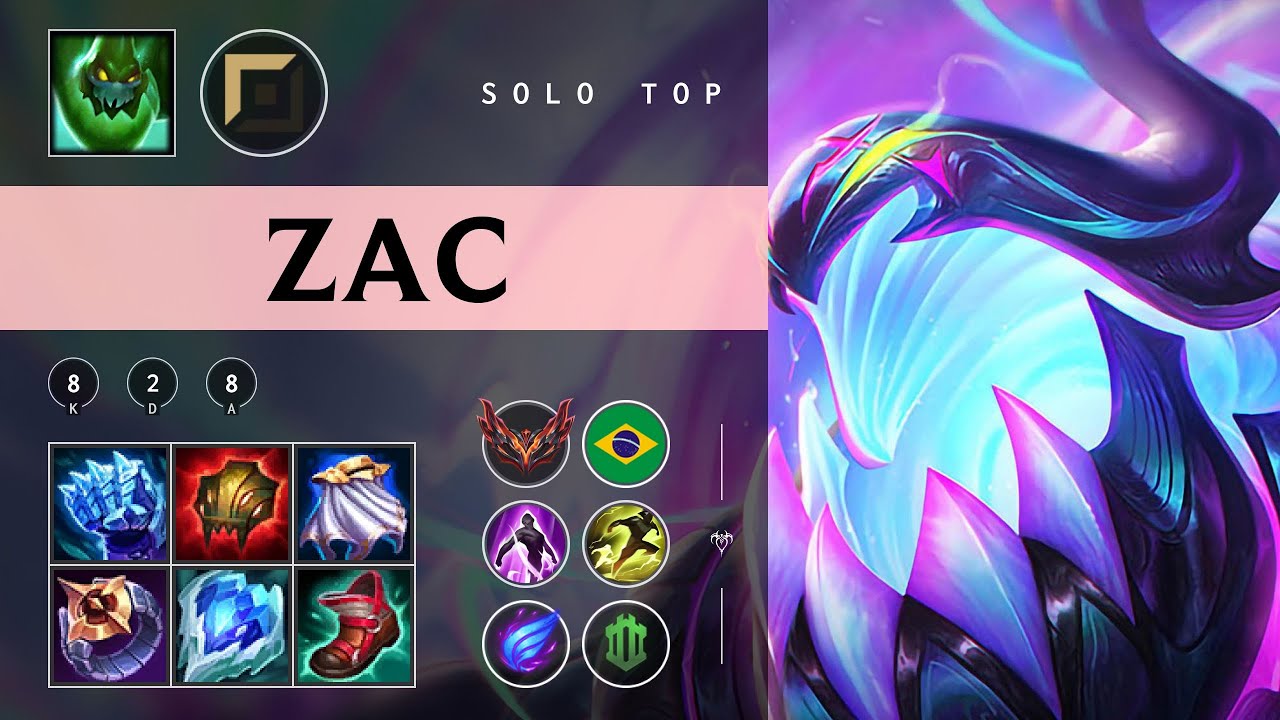 Zac Top vs Irelia - BR Grandmaster Patch 25.22