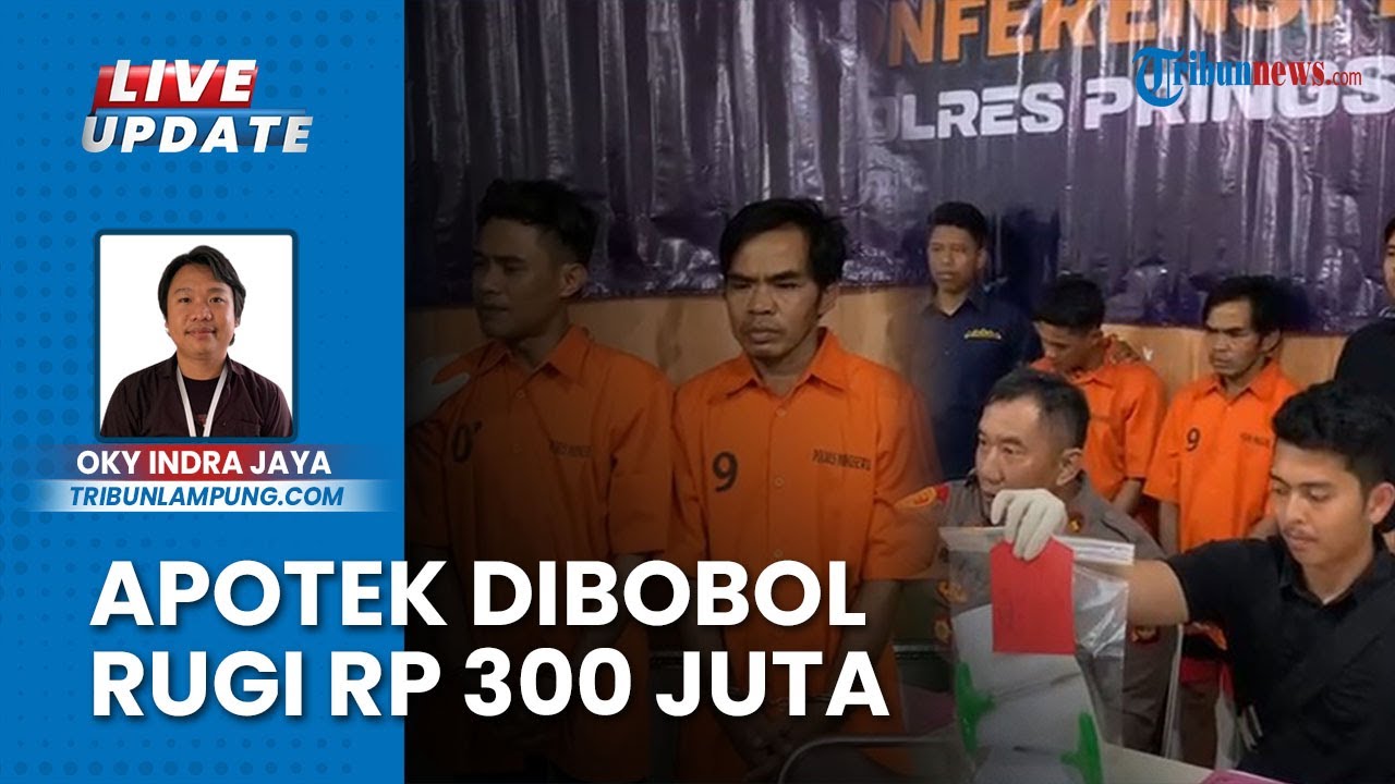 Pembobol Apotek Senilai Rp 300 Juta Diringkus Polres Pringsewu Lampung, Beraksi di 2 Kabupaten