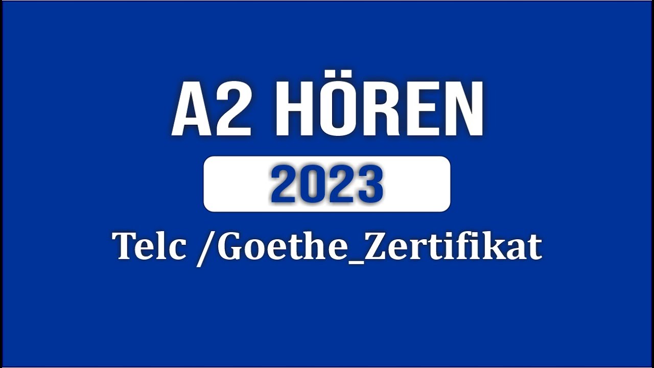 TELC A2 Hören 2023 | DTZ Prüfung A2 Hörverstehen mit Lösungen 2023 | A2 Hören Prüfung mit Lösung