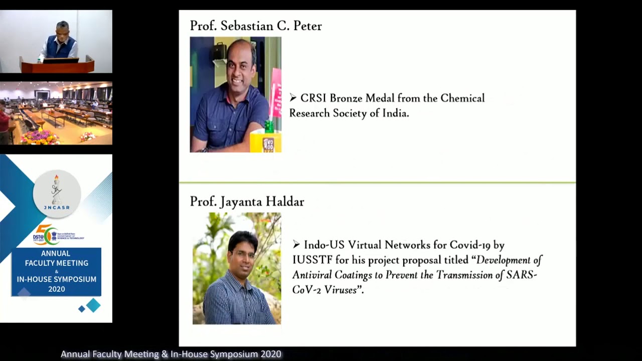 JNCASR Annual Faculty Meeting & In-House Symposium 2020: Day 1
