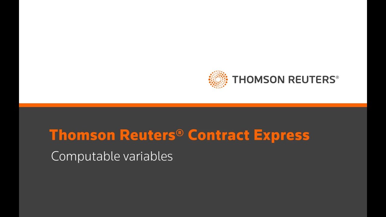Contract Express - Computable variables