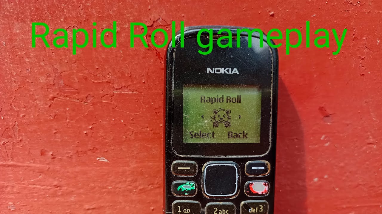 Old nokia phone rapid roll gameplay