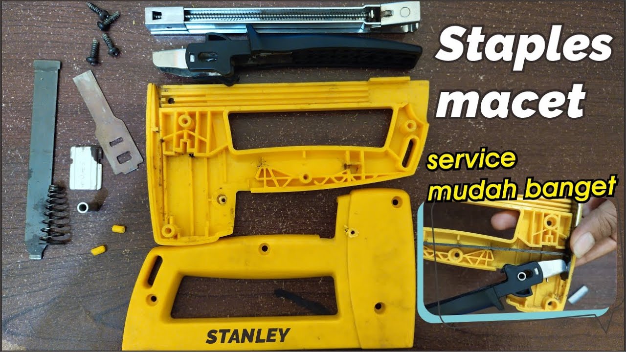Cara perbaiki hekter tembak yang rusak, macet. Staples STANLEY
