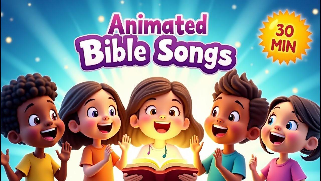 🌟 30 Minutes of Animated Bible Songs for Kids 🙌 | Fun Christian Kids Music