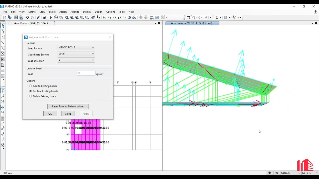 Modelado, análisis y diseño de cobertura metálica a 2 aguas con SAP2000 - Parte 6