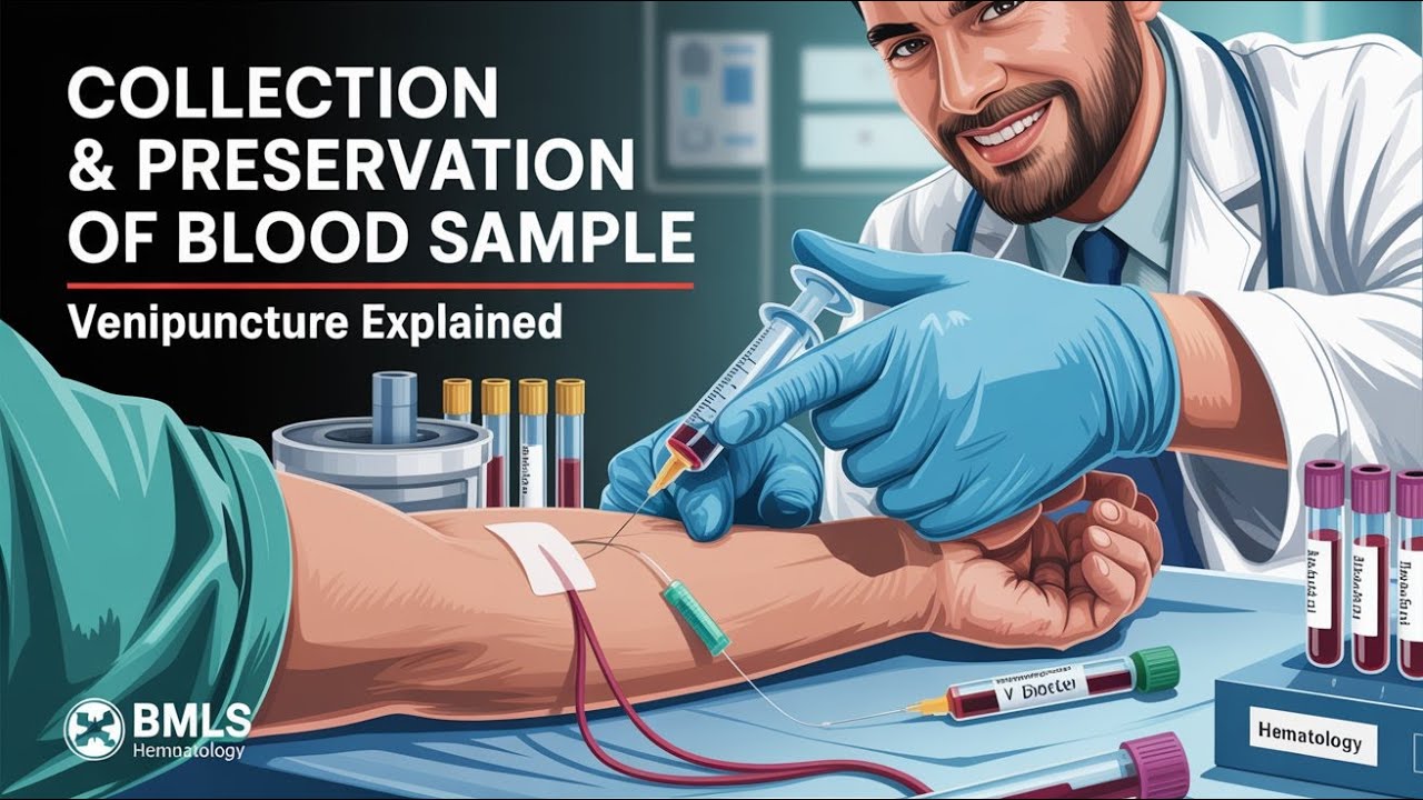 Collection & Preservation of Blood Sample | Venipuncture Explained | BMLS Hematology
