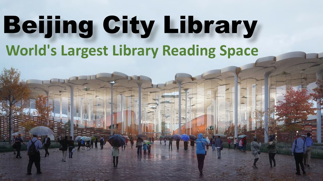 Exploring Beijing City Library in China I Largest Reading Space is Mind Blowing l Nihao China