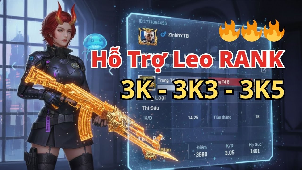 CFL hỗ trợ ae leo Rank 3K - 3K3 - 3k5 #cfl #crossfirelegends