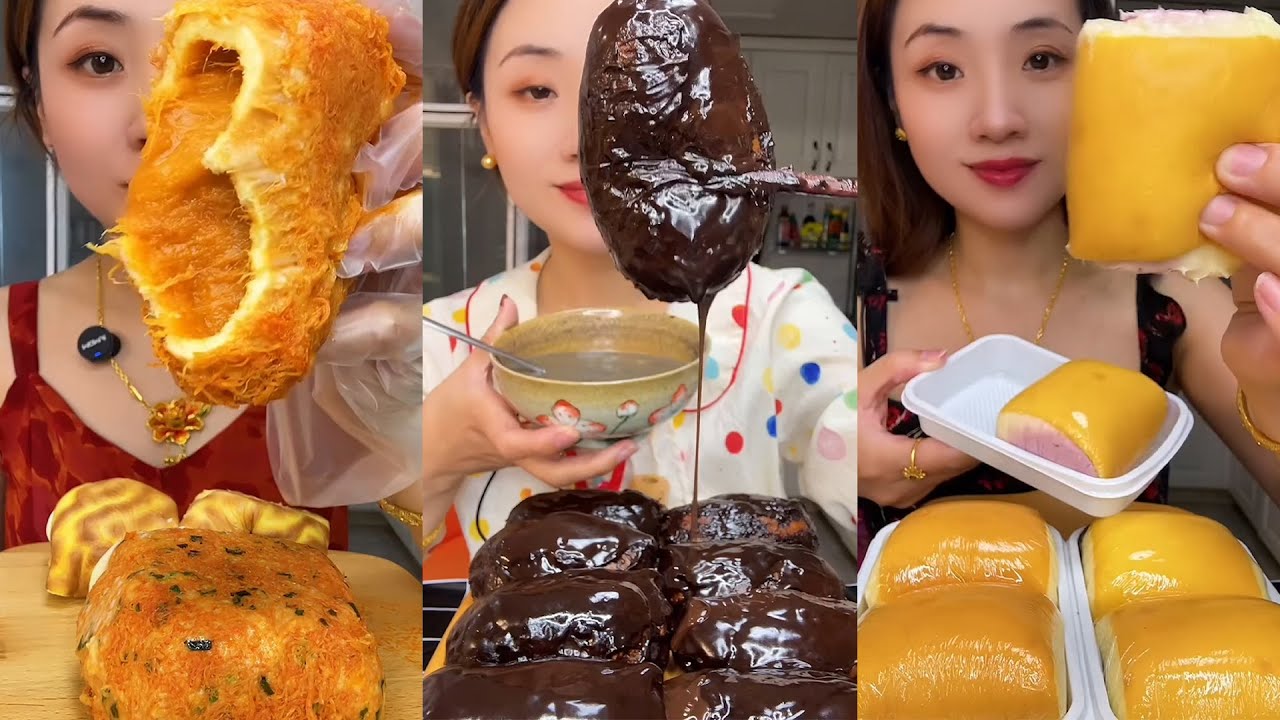 Mukbang Cake Kue Cokelat Lumer 🍫 ASMR Dessert Manis Super Lembut