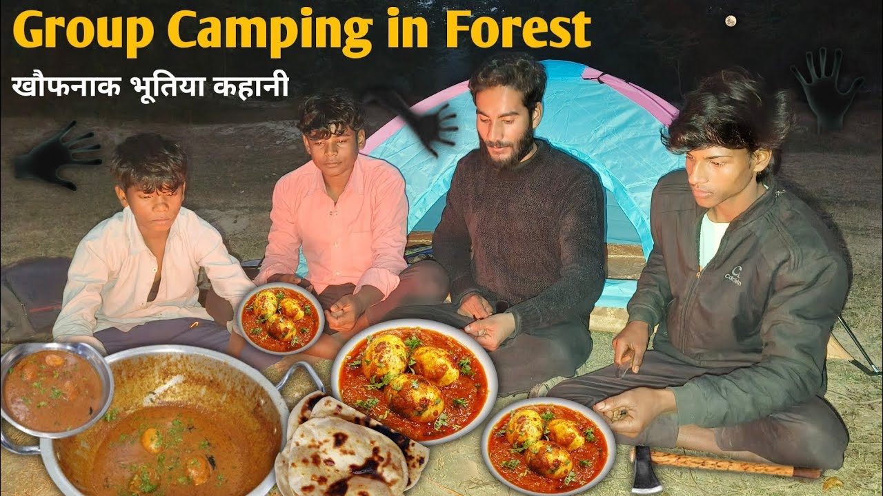 😱 Scary Horror Stories During Group Camping | Friends, Campfire & Night Cooking 🔥