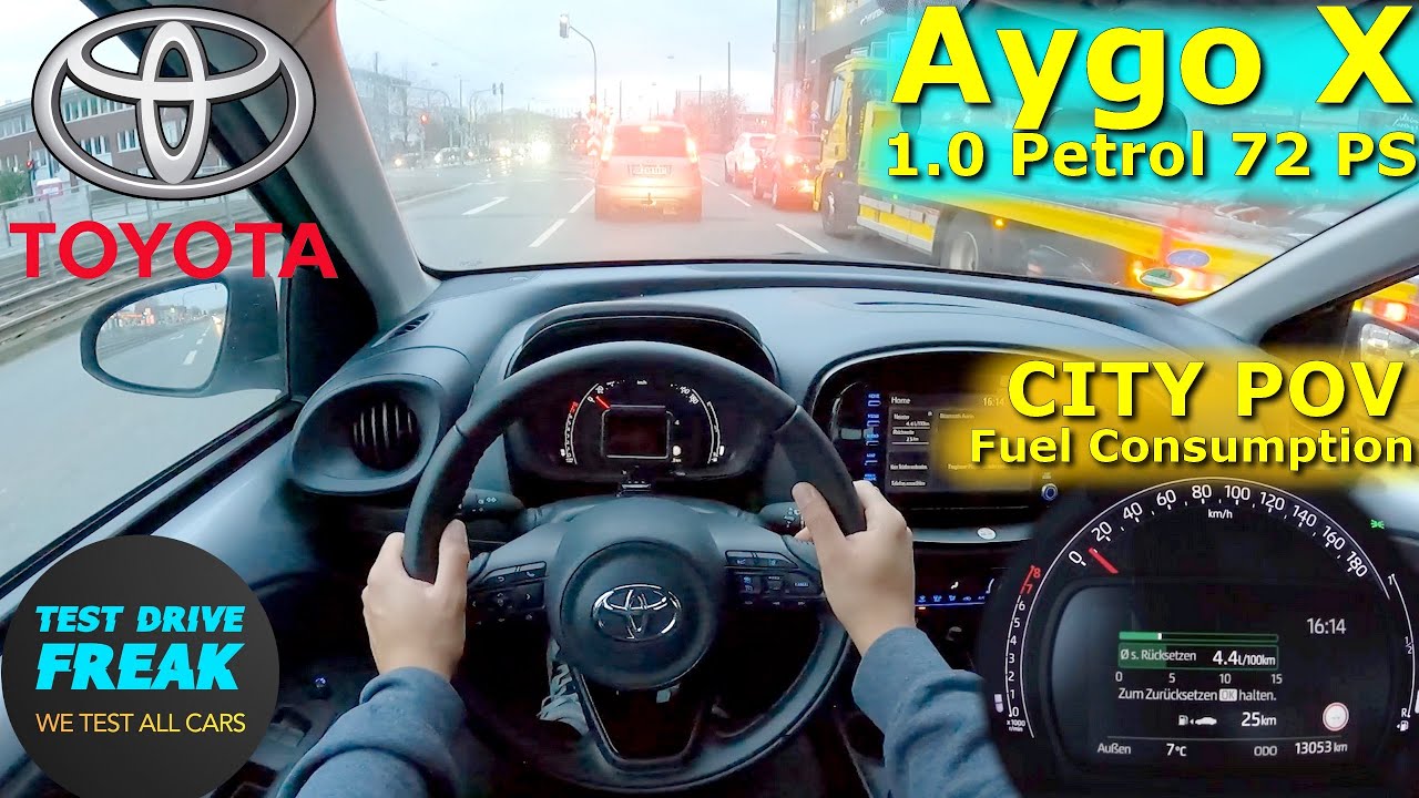 2023 Toyota Aygo X 1.0 VVT-i 72 PS CITY POV DRIVE with Fuel Consumption
