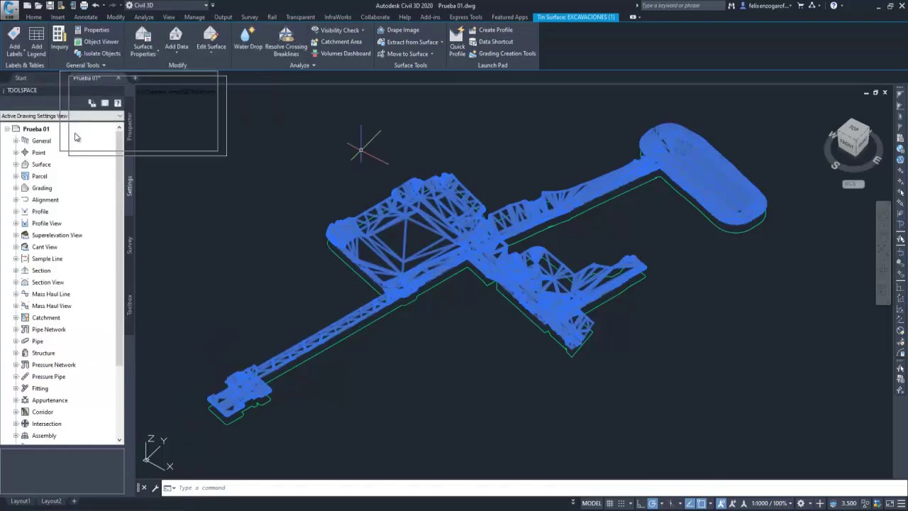 Exportar de Civil 3D a Navisworks con metadatos