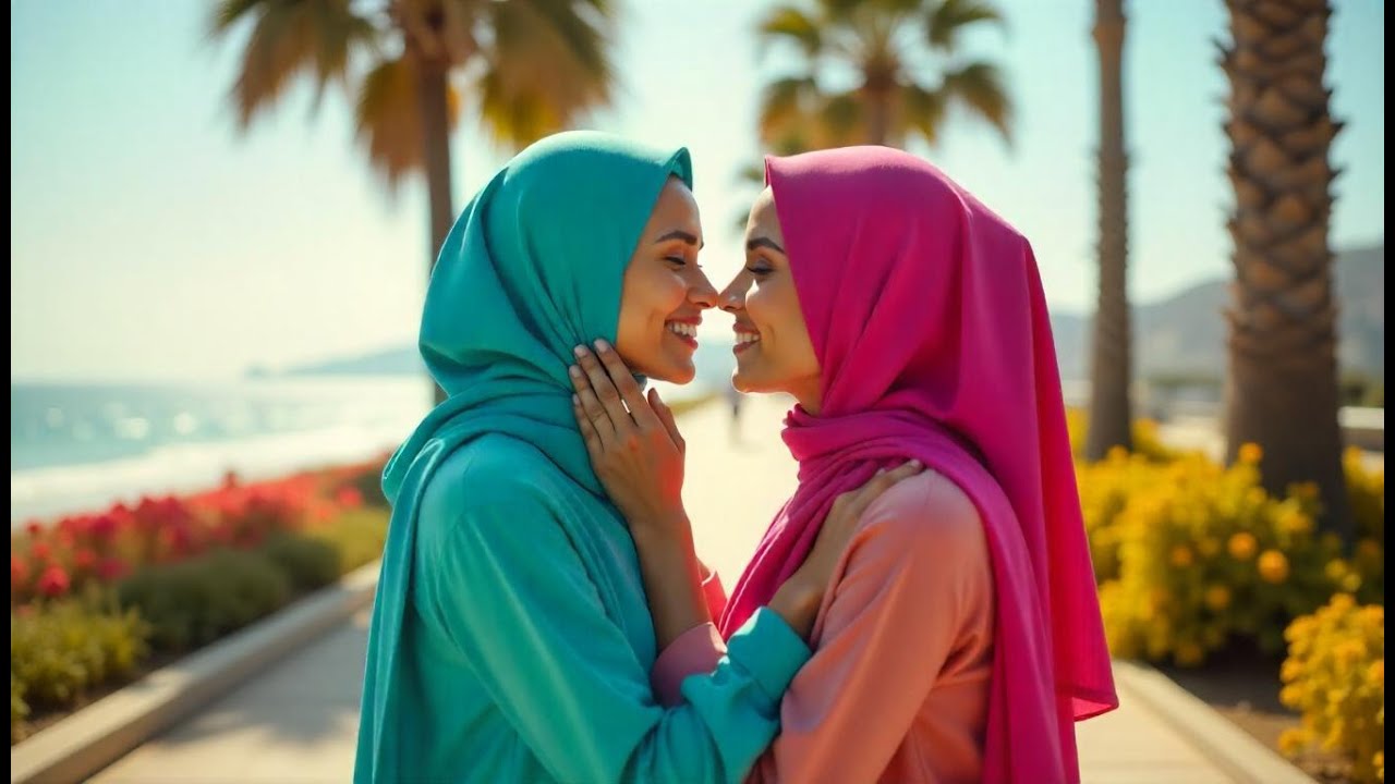 Two Hijabi Women Falling in Love in Silence | A Muslim Love Moment