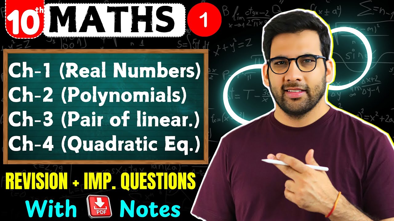 Class 10, Maths Revision + Important Questions | Board Exams