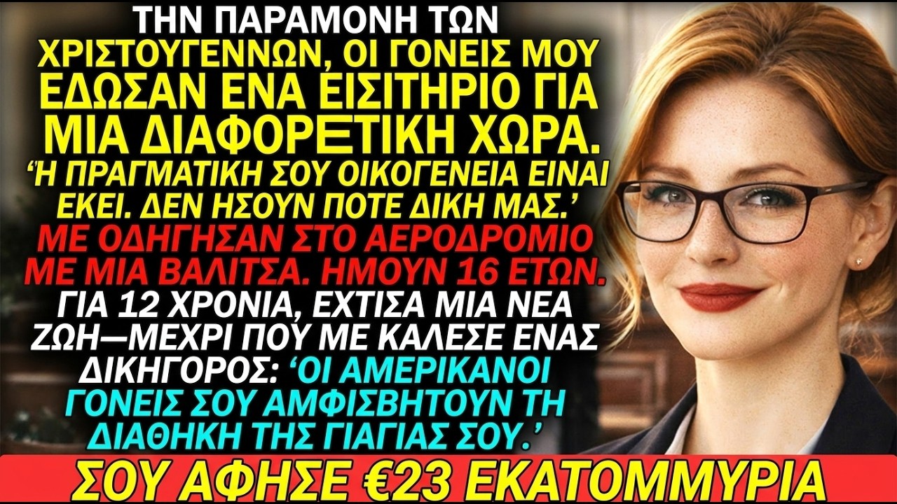 Με έστειλαν στο εξωτερικό με μια βαλίτσα τα Χριστούγεννα—τώρα ζητούν την κληρονομιά μου πίσω