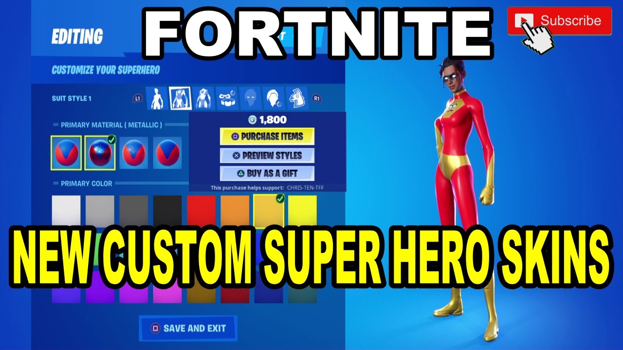 *NEW* Customize Your Super Hero Skins In Fortnite