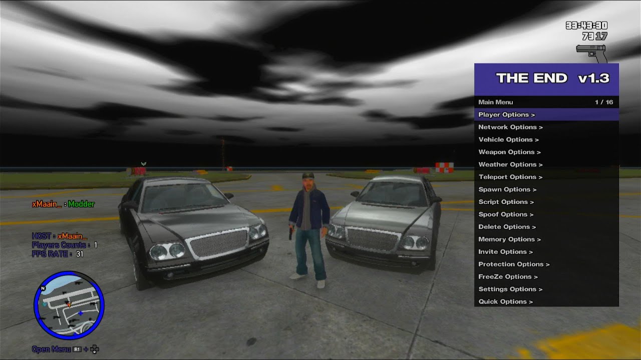 مود منيو  قراند 4 |  Server THE END 1.3 Mod MENU GTA IV