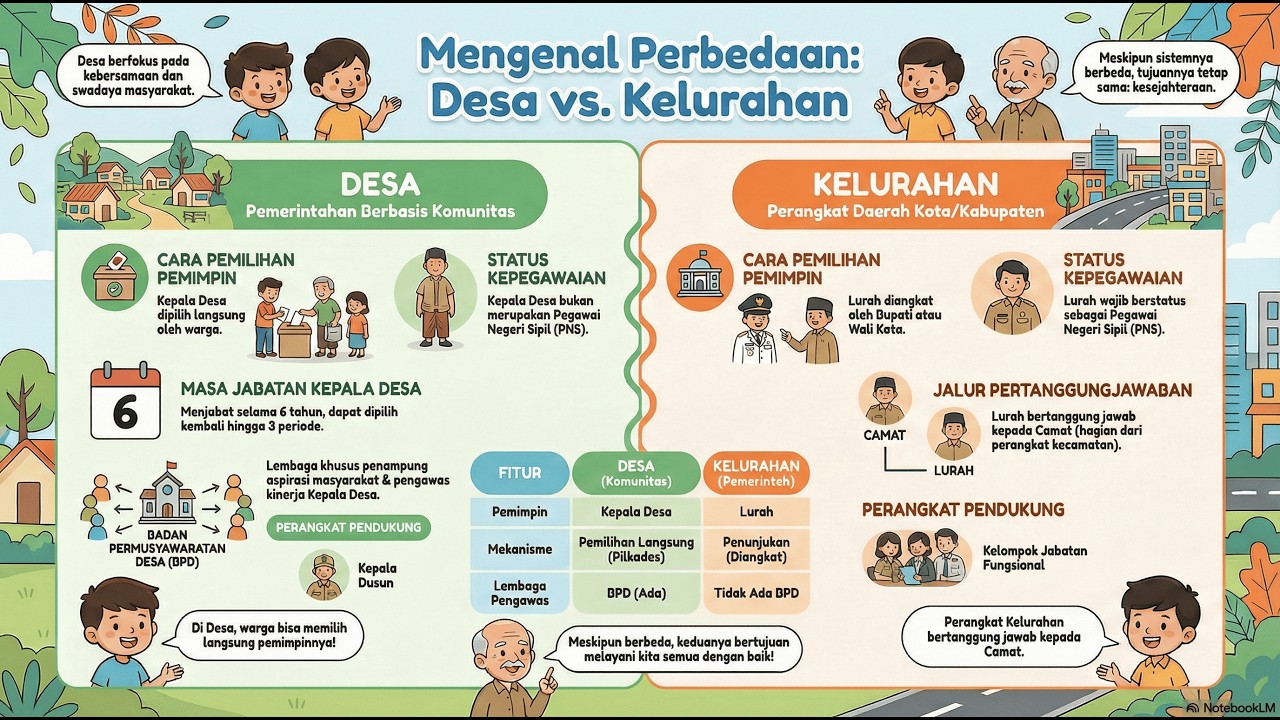 Mengenal Lingkungan Sekitar : Perangkat Desa dan Kelurahan | Materi PPKn