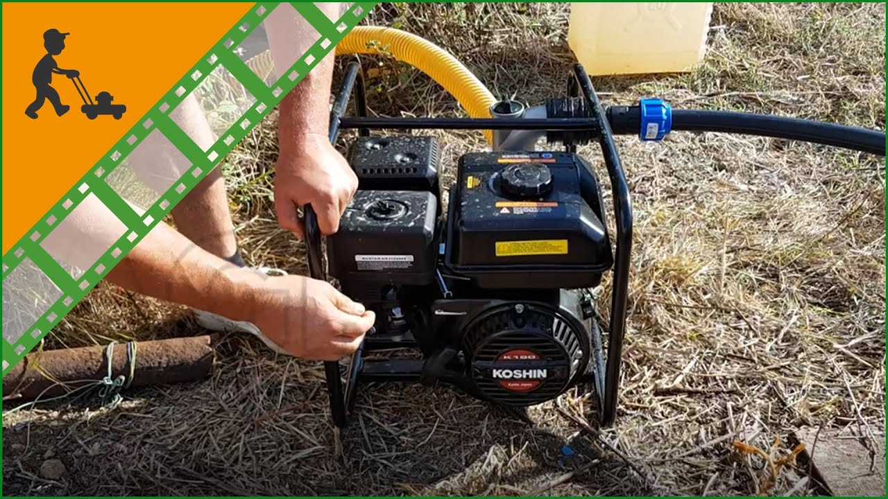 Funcionamiento Motobomba de agua para riego autocebante de gasolina Oriental Koshin SEV-50X