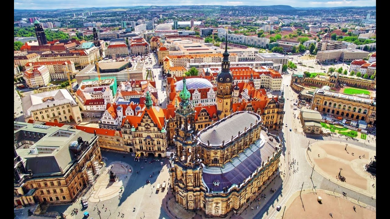 Dresden city - Germany (DE), EU tour 4KHD in English.